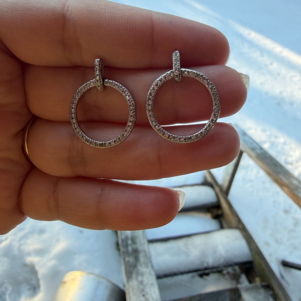 925 Sterling Silver Made In Mexico Hoop Earrings
